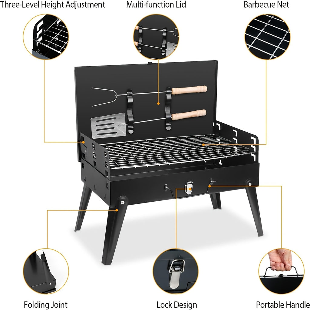 1pc portable charcoal grill heavy duty   structure