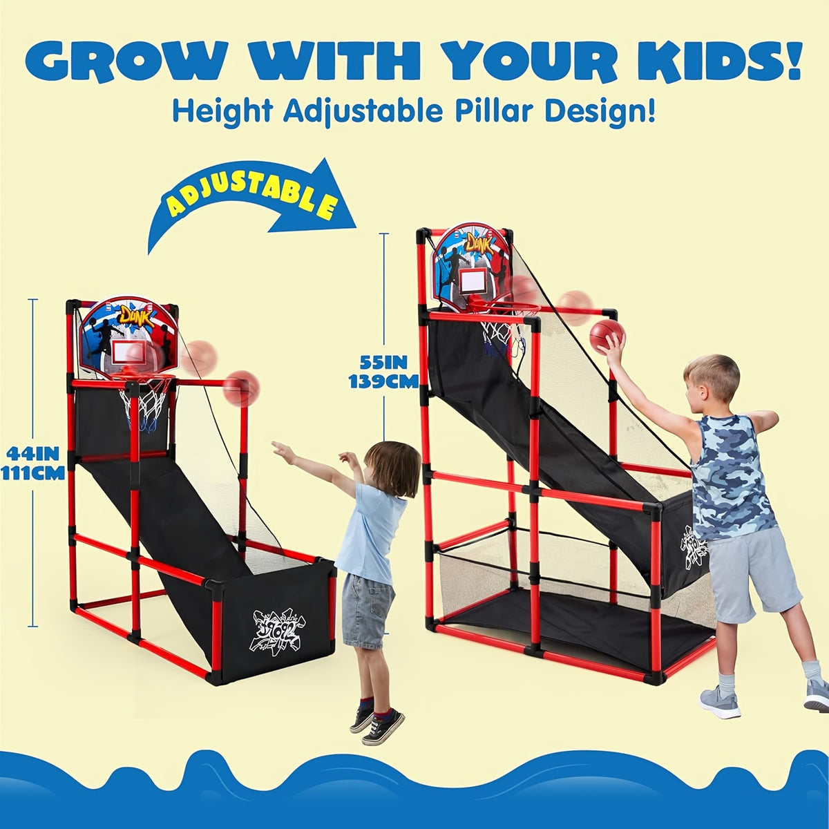 arcade basketball game set 4 balls   3 years old