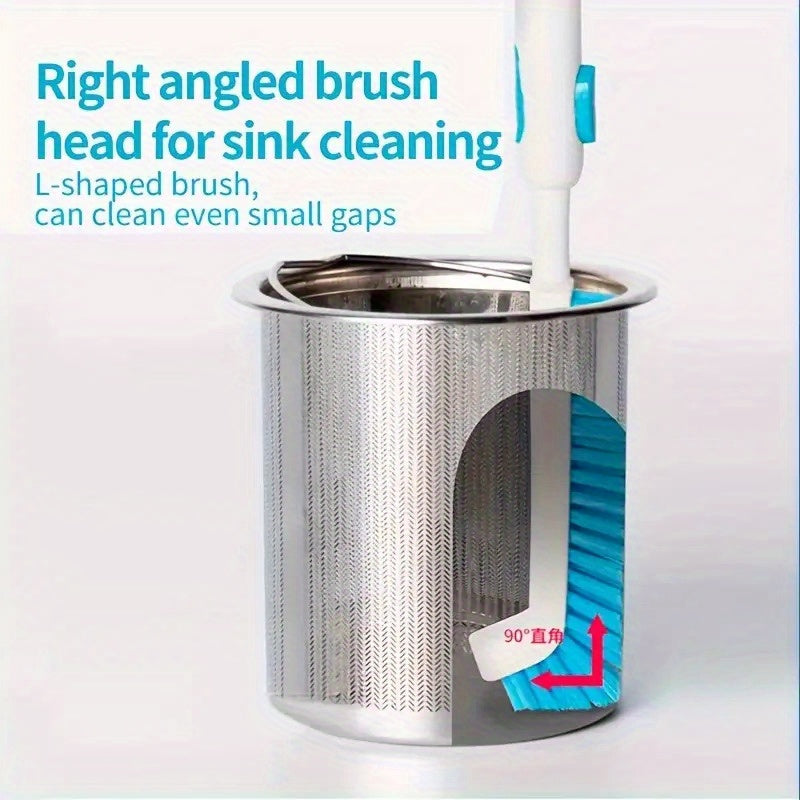 ergonomic extendable handle flexible angle cleaning brush