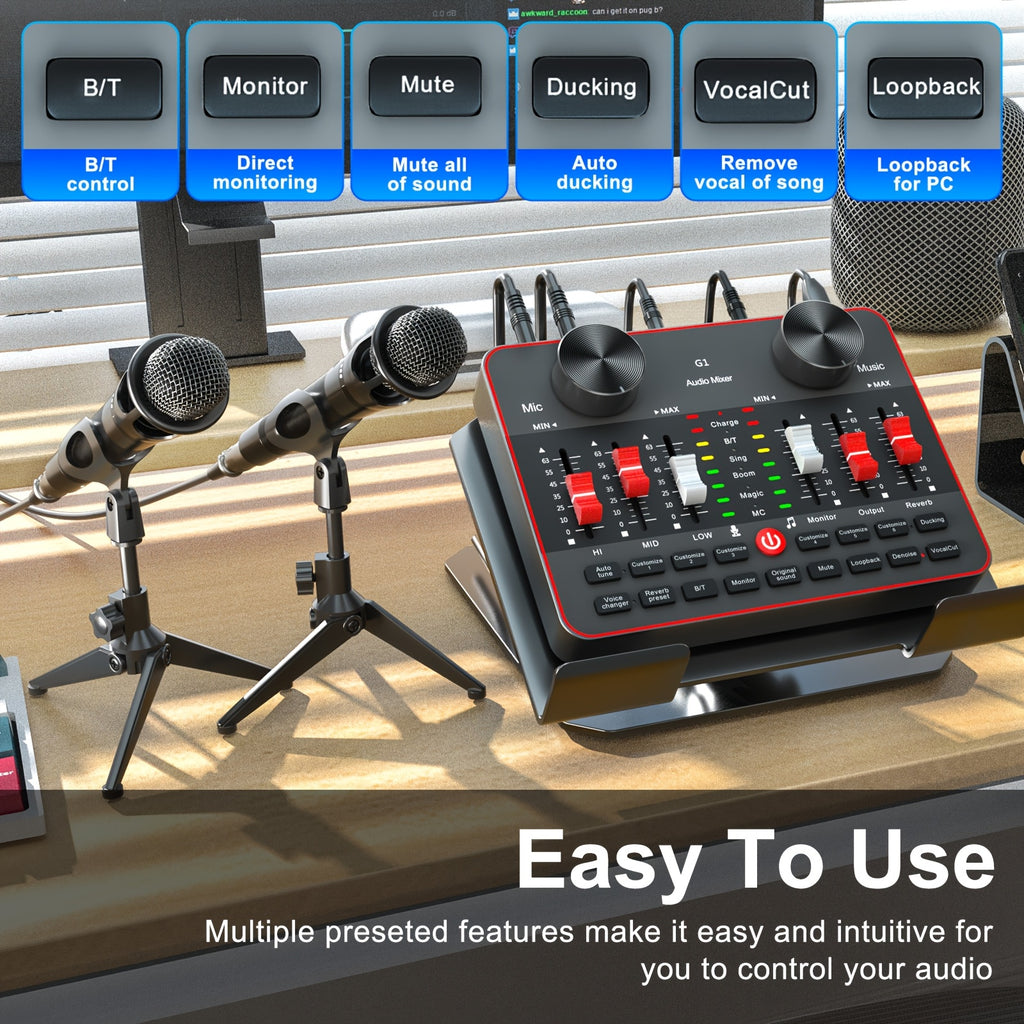 podcast equipment bundle in one audio interface dj mixer 2