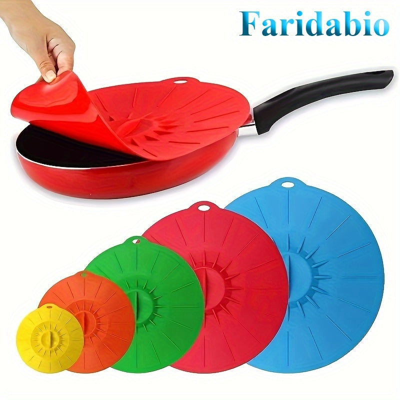 5pcs silicone bowl cover set heat resistant reusable fresh
