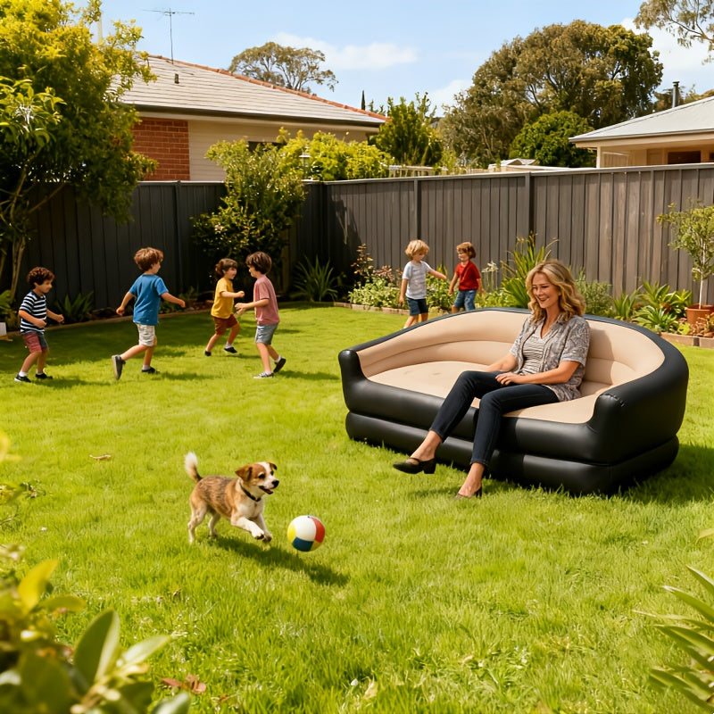 double inflatable air sofa two portable inflatable lounge
