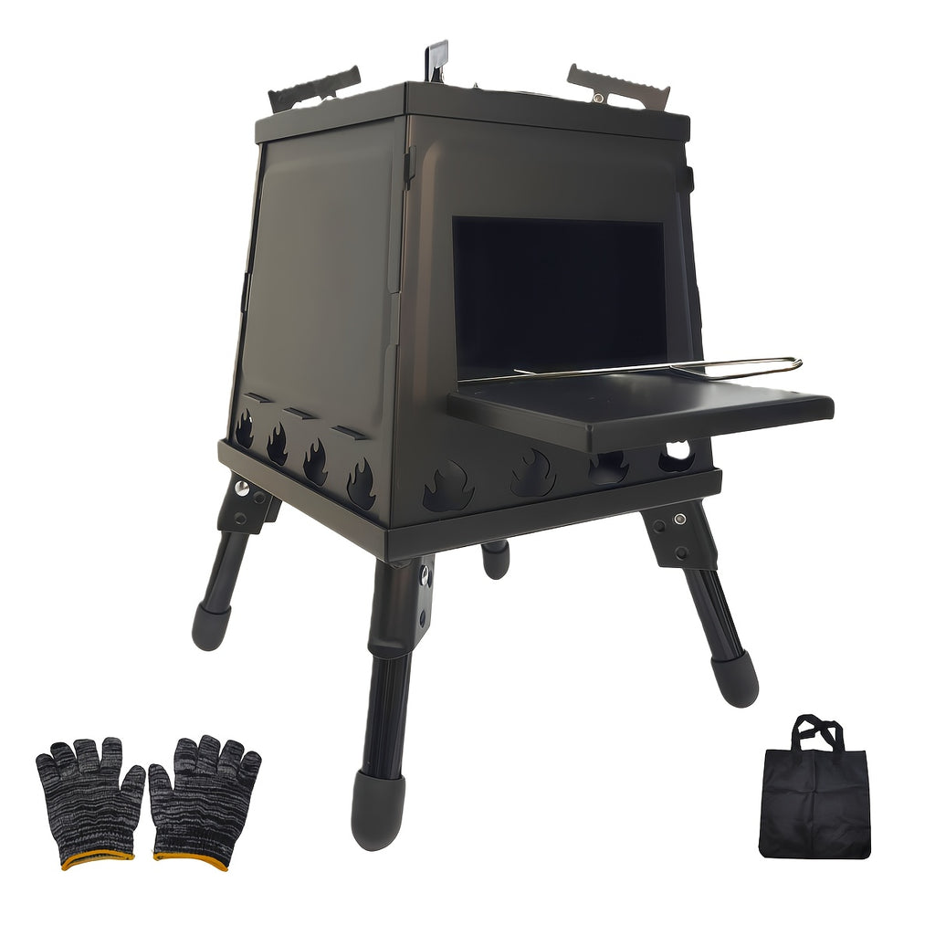 portable wood burning camp stove heavy duty outdoor campfire