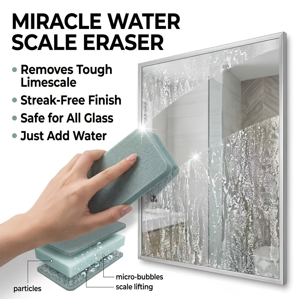 4pcs glass limescale magic cleaning brush set household