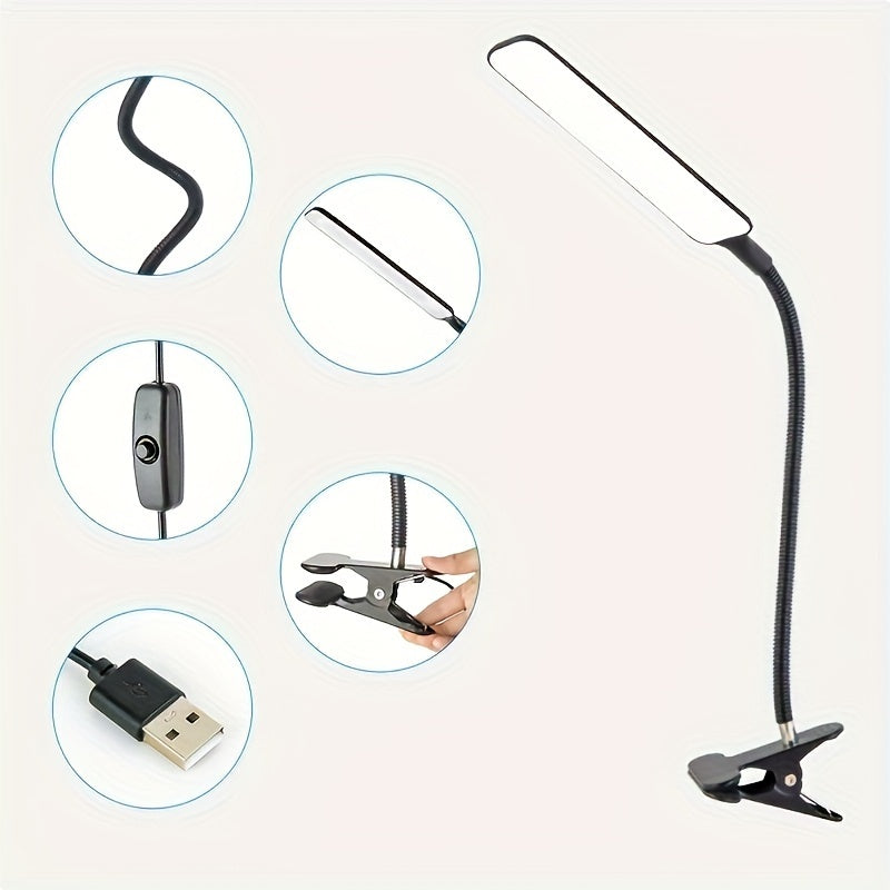 1 piece led desk lamp usb powered adjustable arm desk lamp