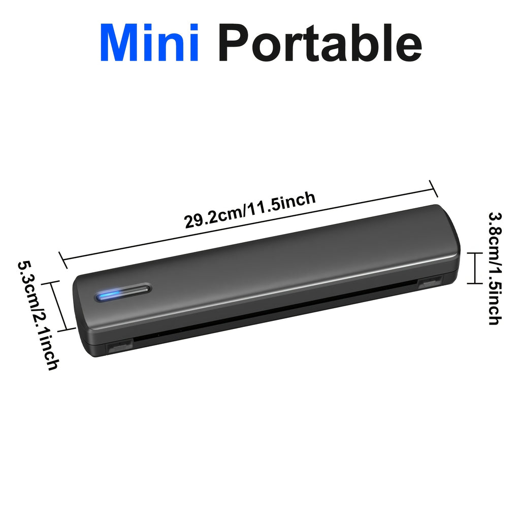 d810b a4 portable inkless thermal printer 20 sheets thermal