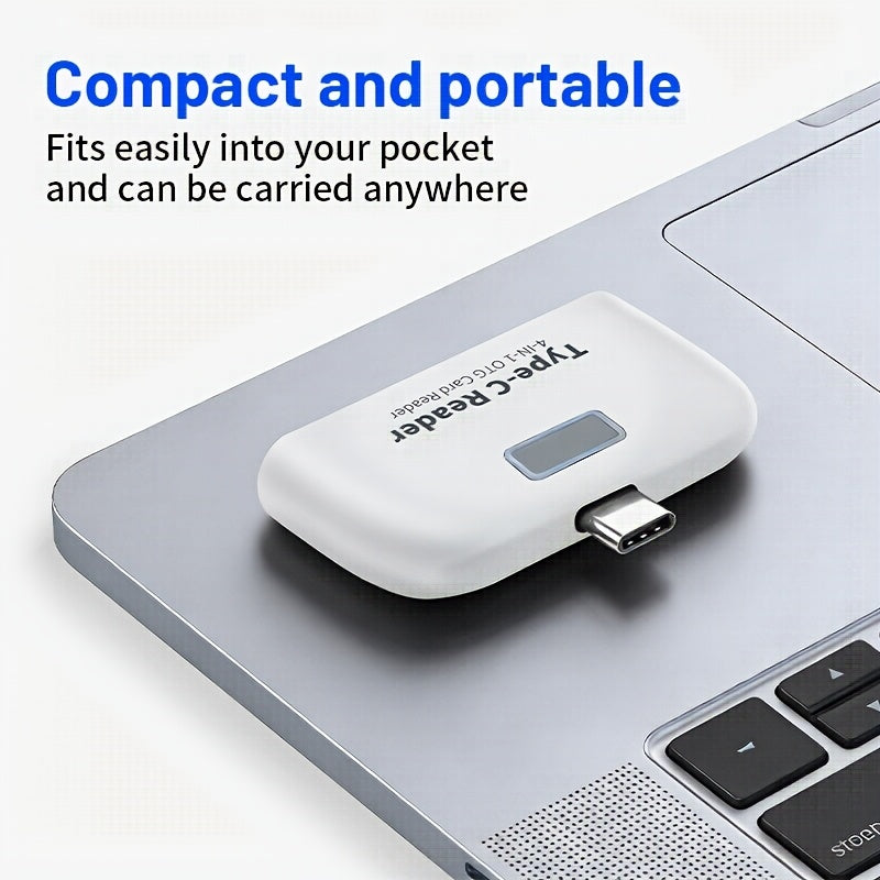 otg card reader usb c 4 in 1 sd tf reader writer portable