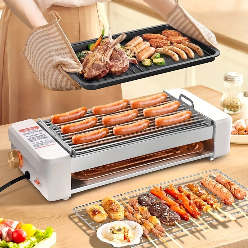 4 in 1 multi functional sausage grill three hand dish