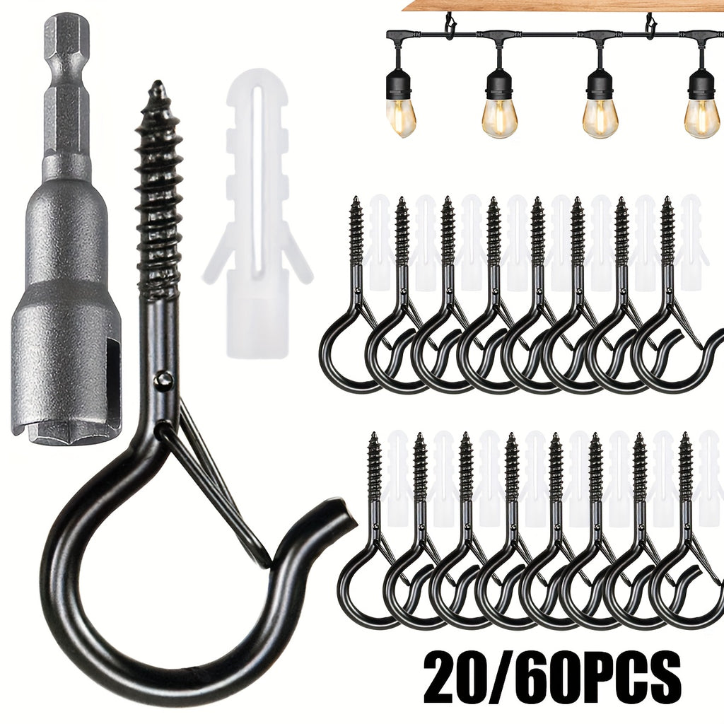 q shaped heavy duty iron ceiling hook safety   rustic