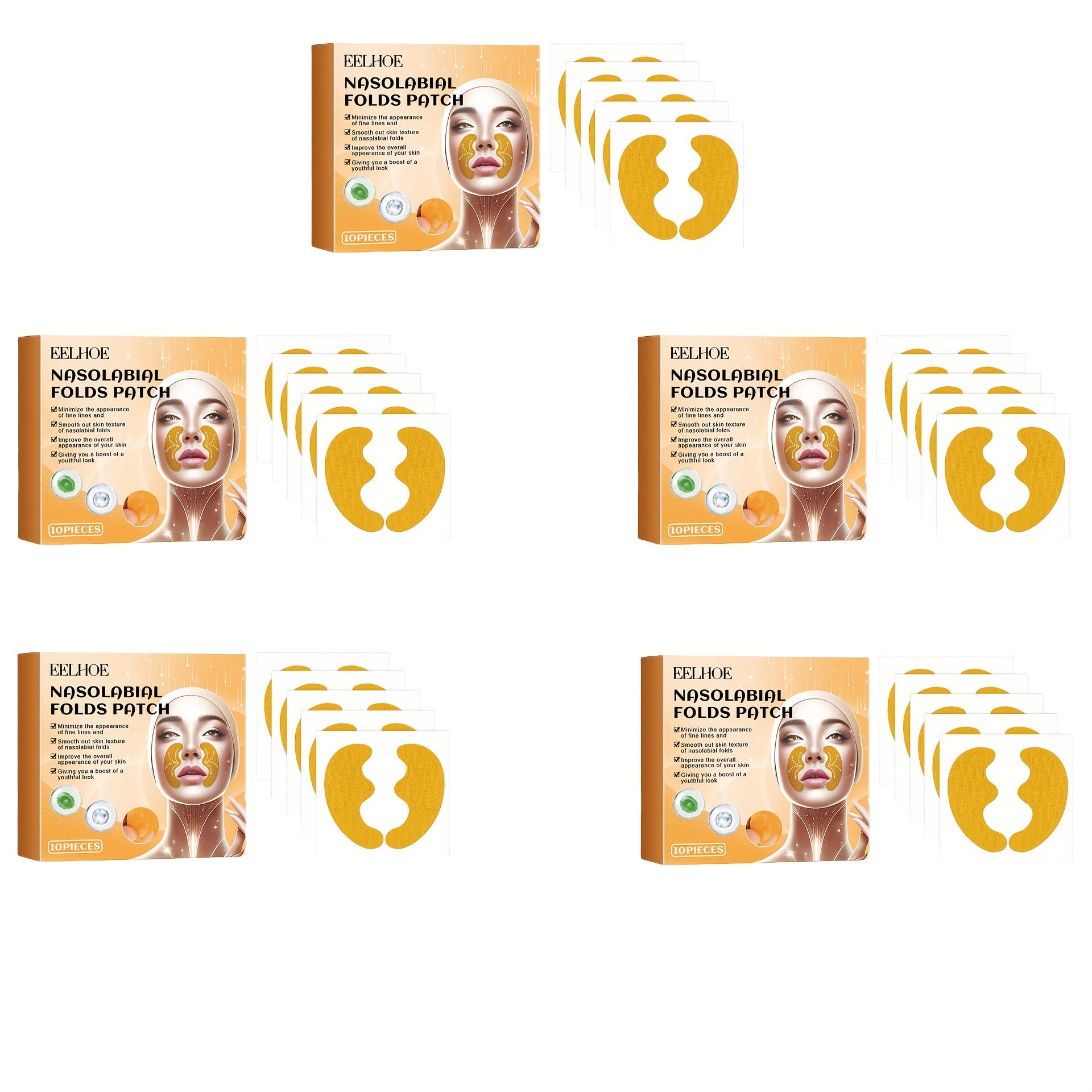 50pcs patches designed reduce nasolabial fold wrinkles a