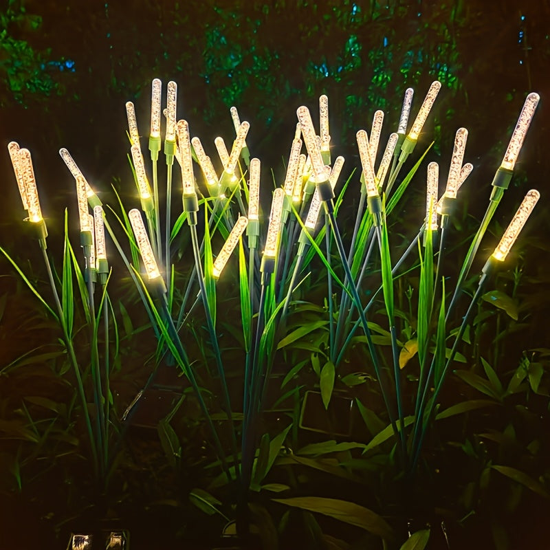 4 pack solar lights outdoor waterproof bubble pathway lights