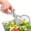 1 pair transparent plastic salad scissors reusable