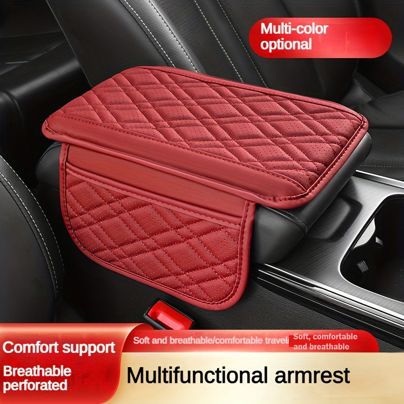 breathable pu leather car armrest cushion multifunctional