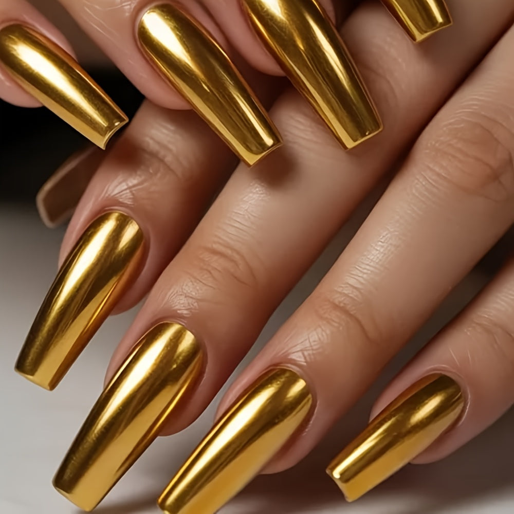 tinovo   golden metallic nail polish quick drying formula