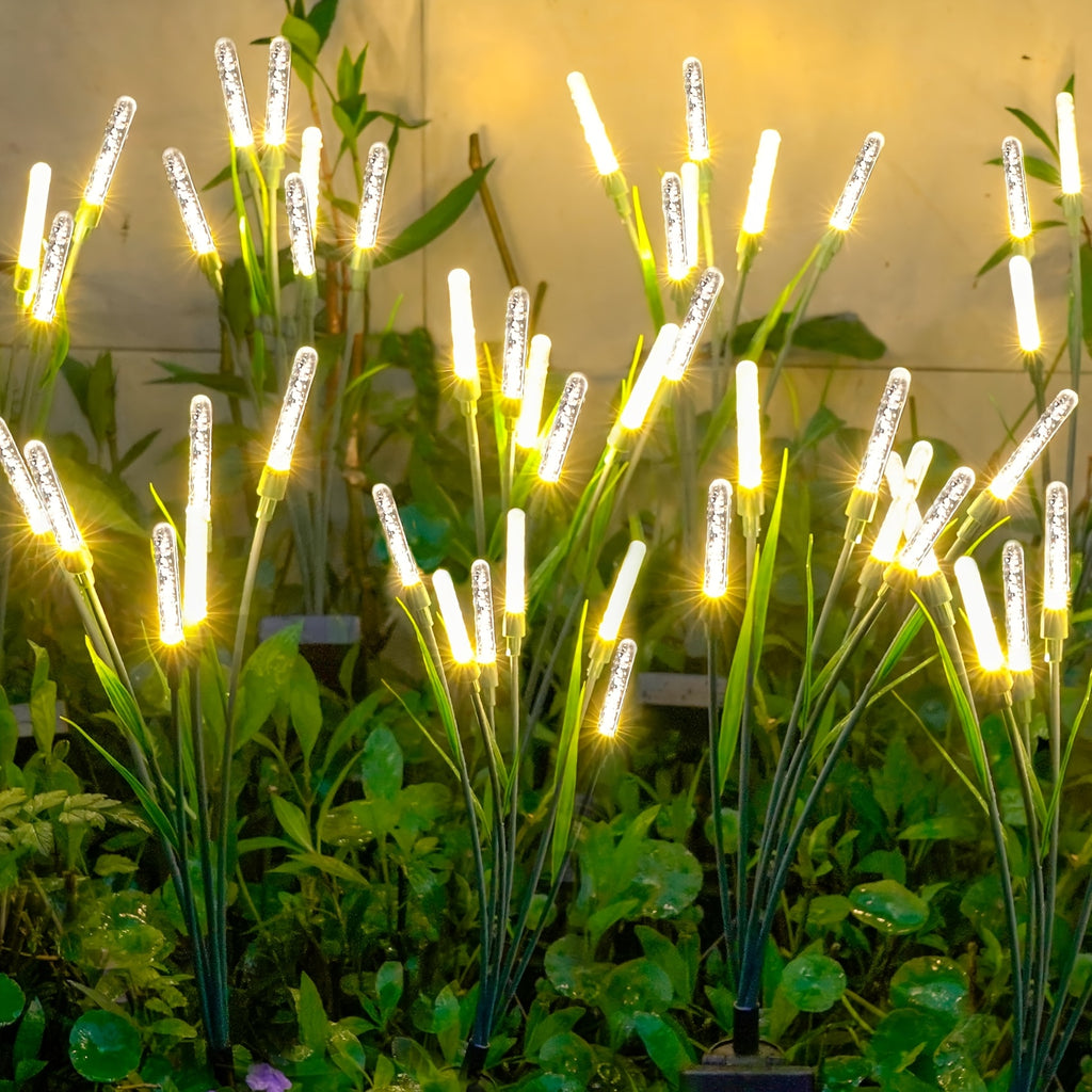 4 pack solar lights outdoor waterproof bubble pathway lights