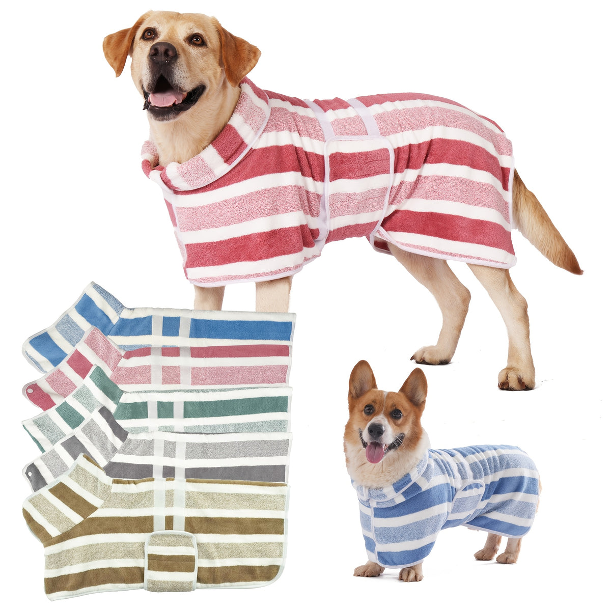quick dry dog bath robe towel wrap suitable small medium