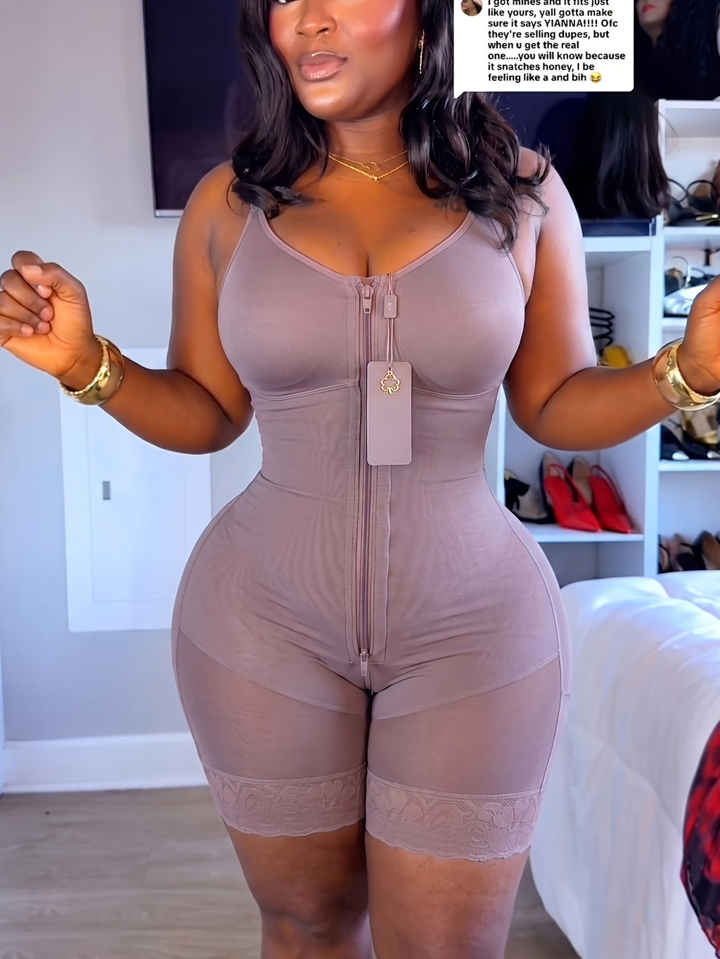 womens     zipper tummy control lifting