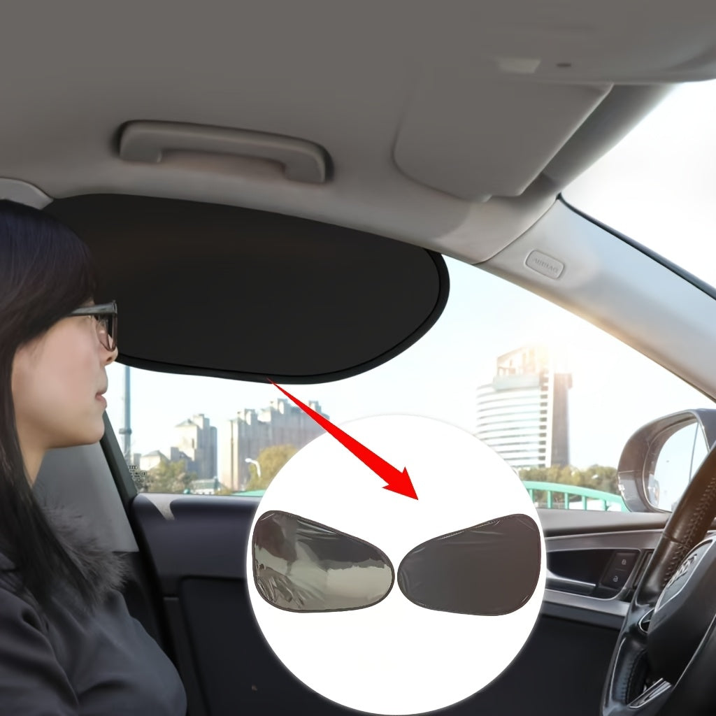 2pcs summer car side window sunshade heat reflective drivers