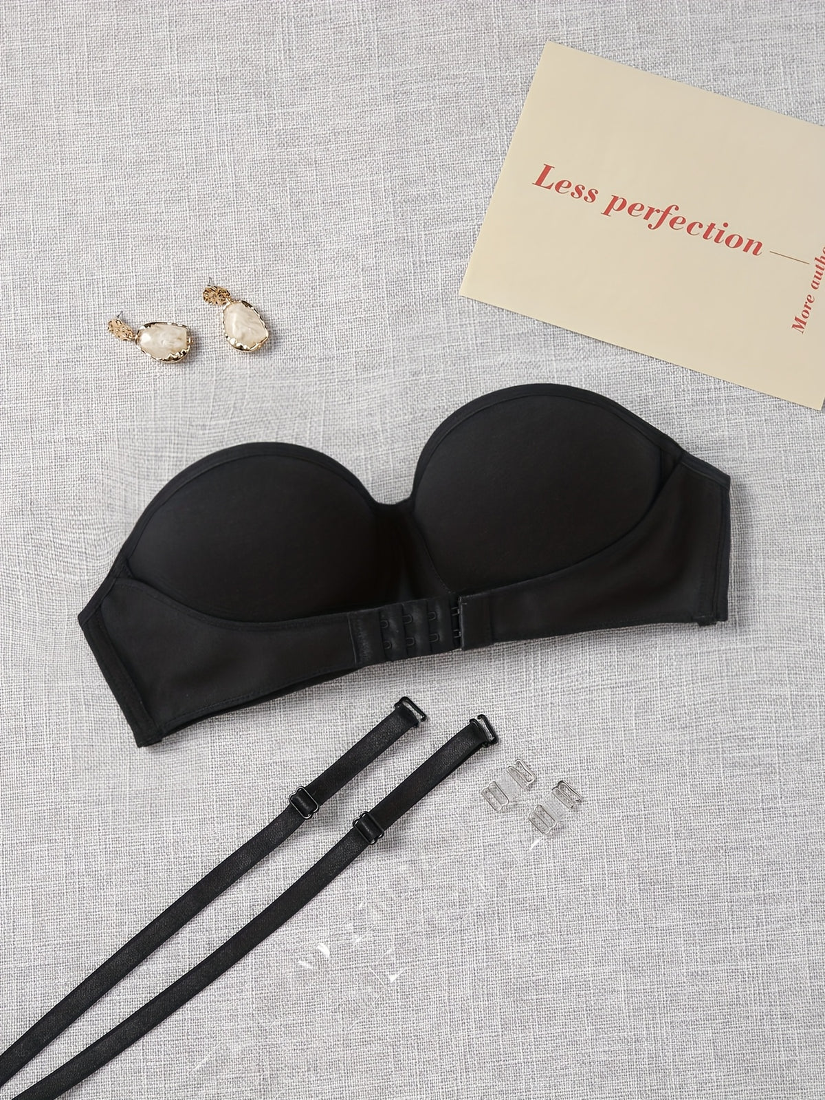 1pc s strapless front closure push bra underwire adjustable