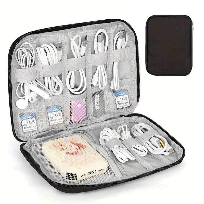 1pc travel cable organizer case multi pocket electronic