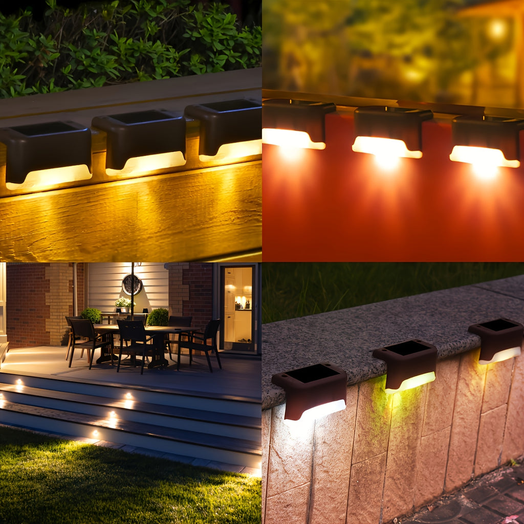 32 pack solar led deck lights auto 12hr lighting outdoor