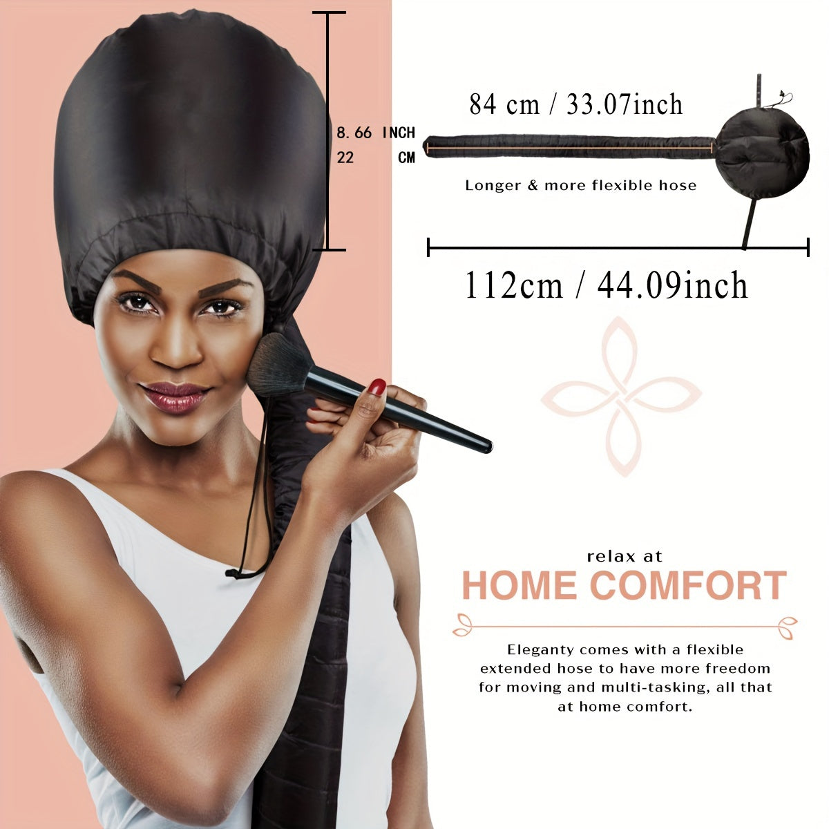 soft bonnet hood hair dryer attachment headband heat