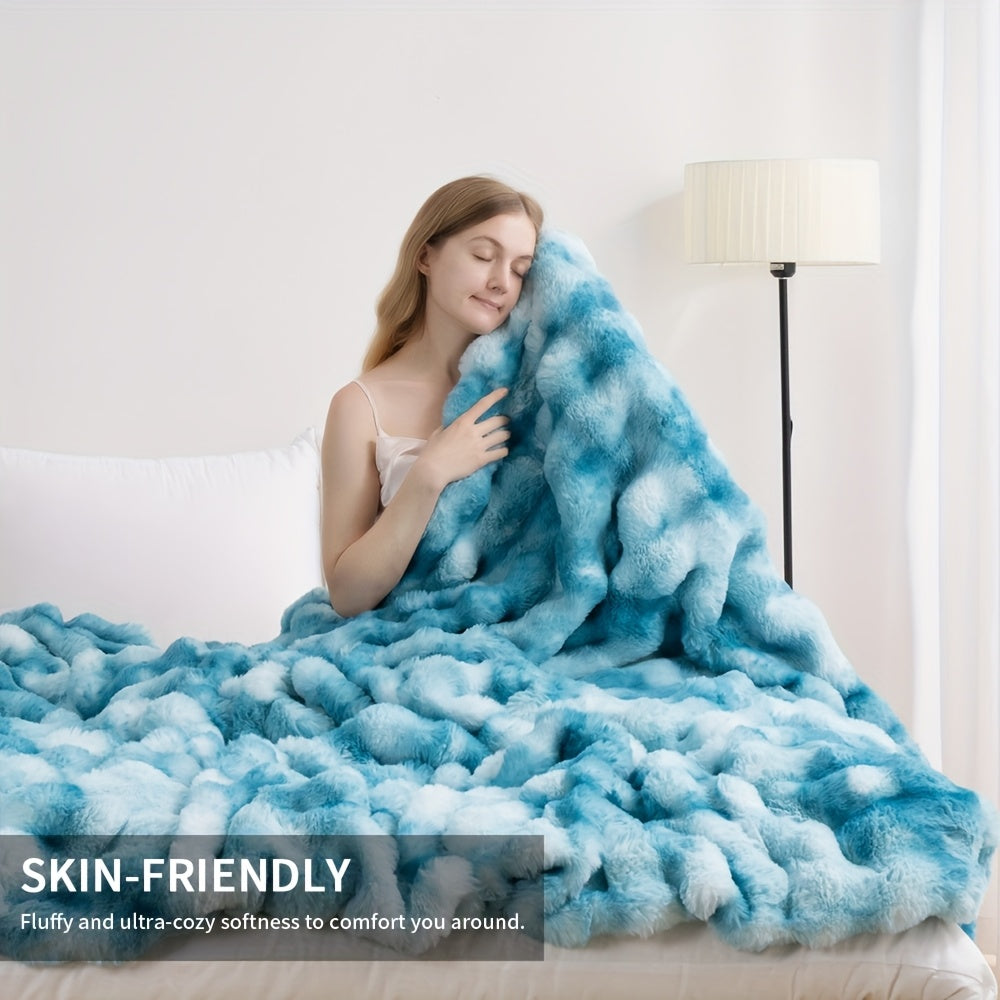 1pc orhopui   rabbit fleece blanket soft warm throw