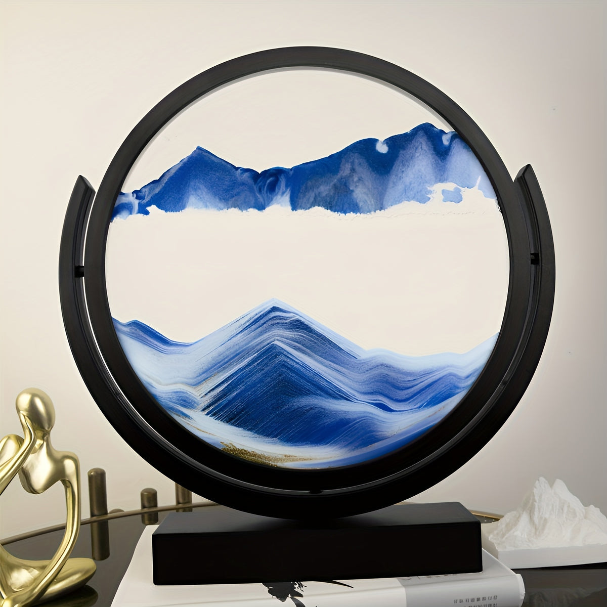 3d flowing sand painting living room hourglass glass