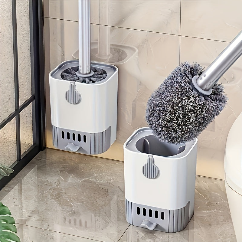 1 set toilet brush kit wall mounted holder long handle