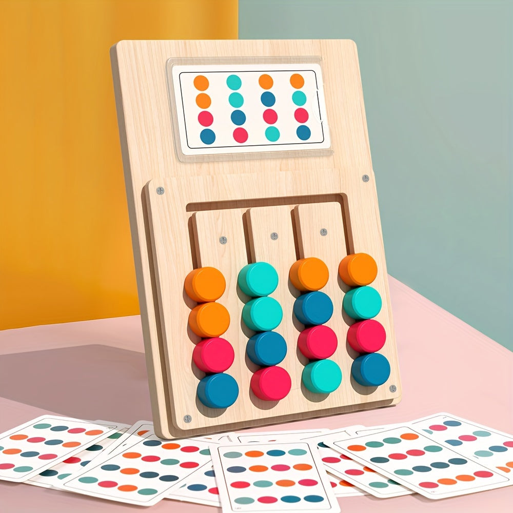 wooden color puzzle enhance   focus hand eye