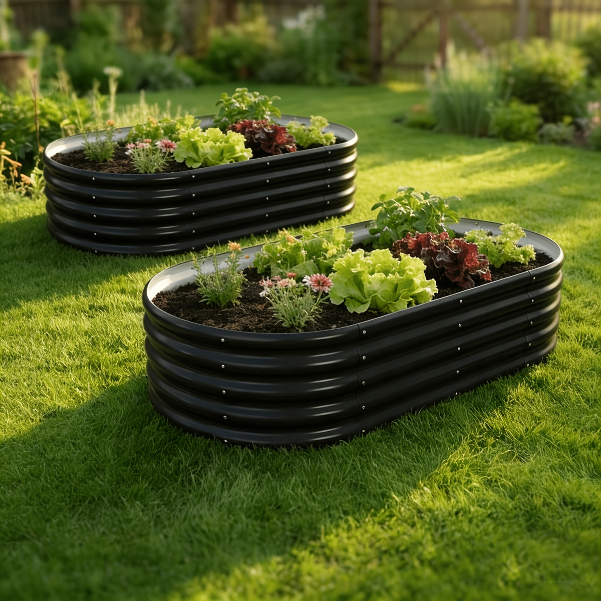 galvanized raised garden bed 4 3 2pcs 4 2 o 9 feet