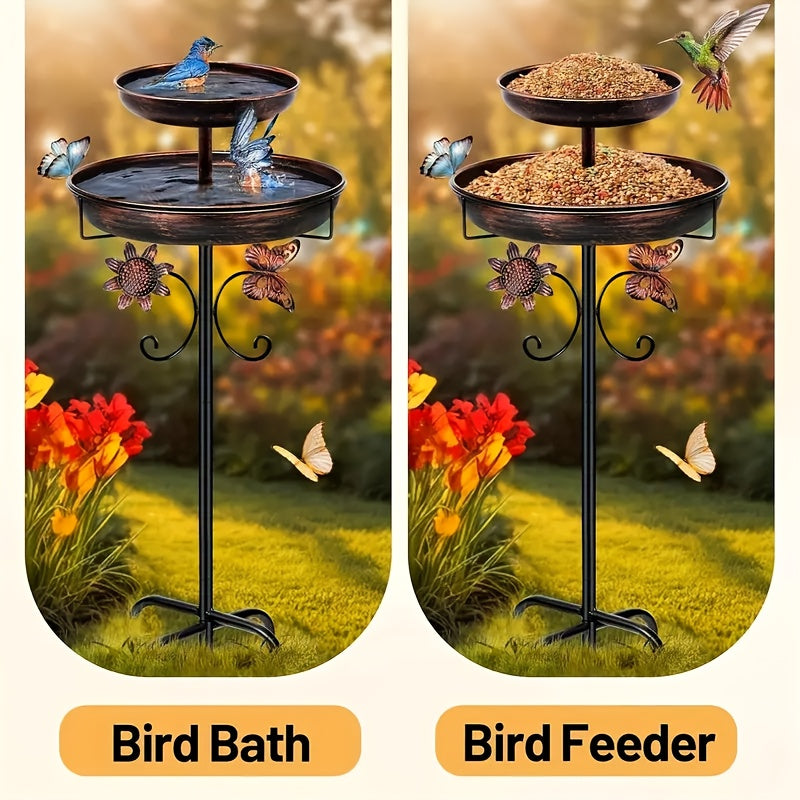 42 inch heavy duty metal double layer bird bath tub 7 9 feet