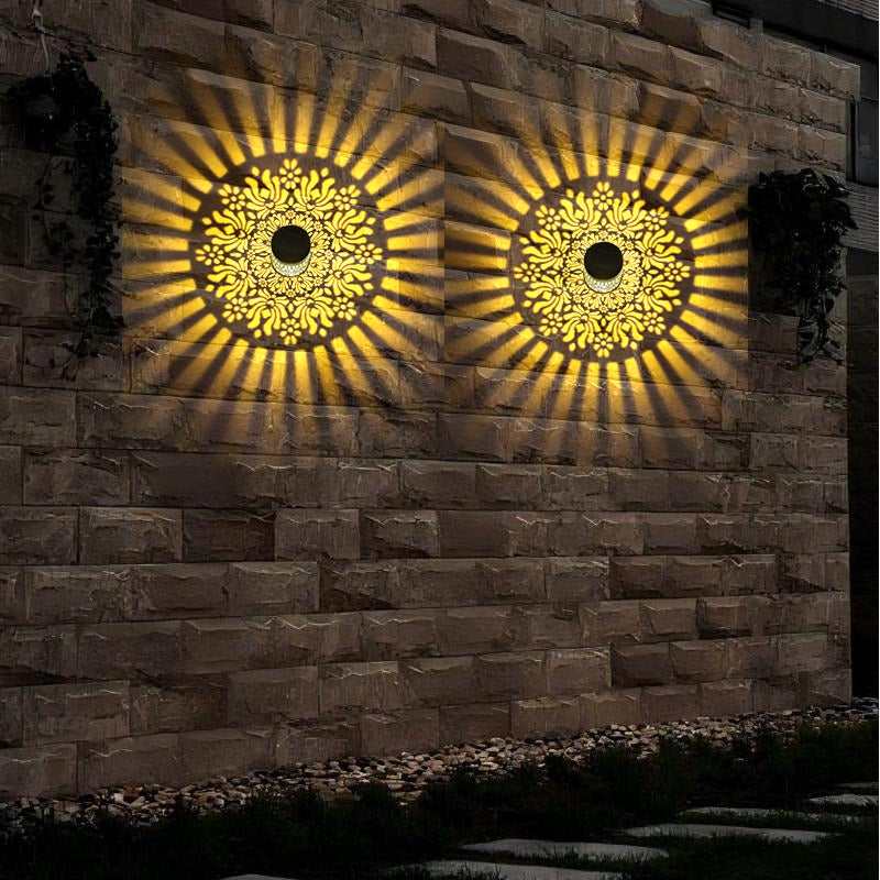 4 solar outdoor peony deck lights decorative solar warm