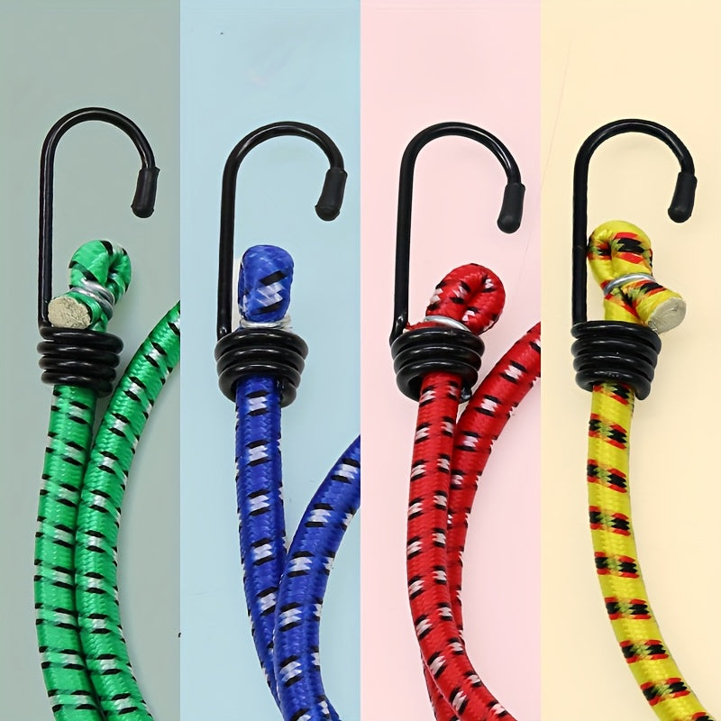 12 random color heavy duty elastic ropes hooks including 8mm