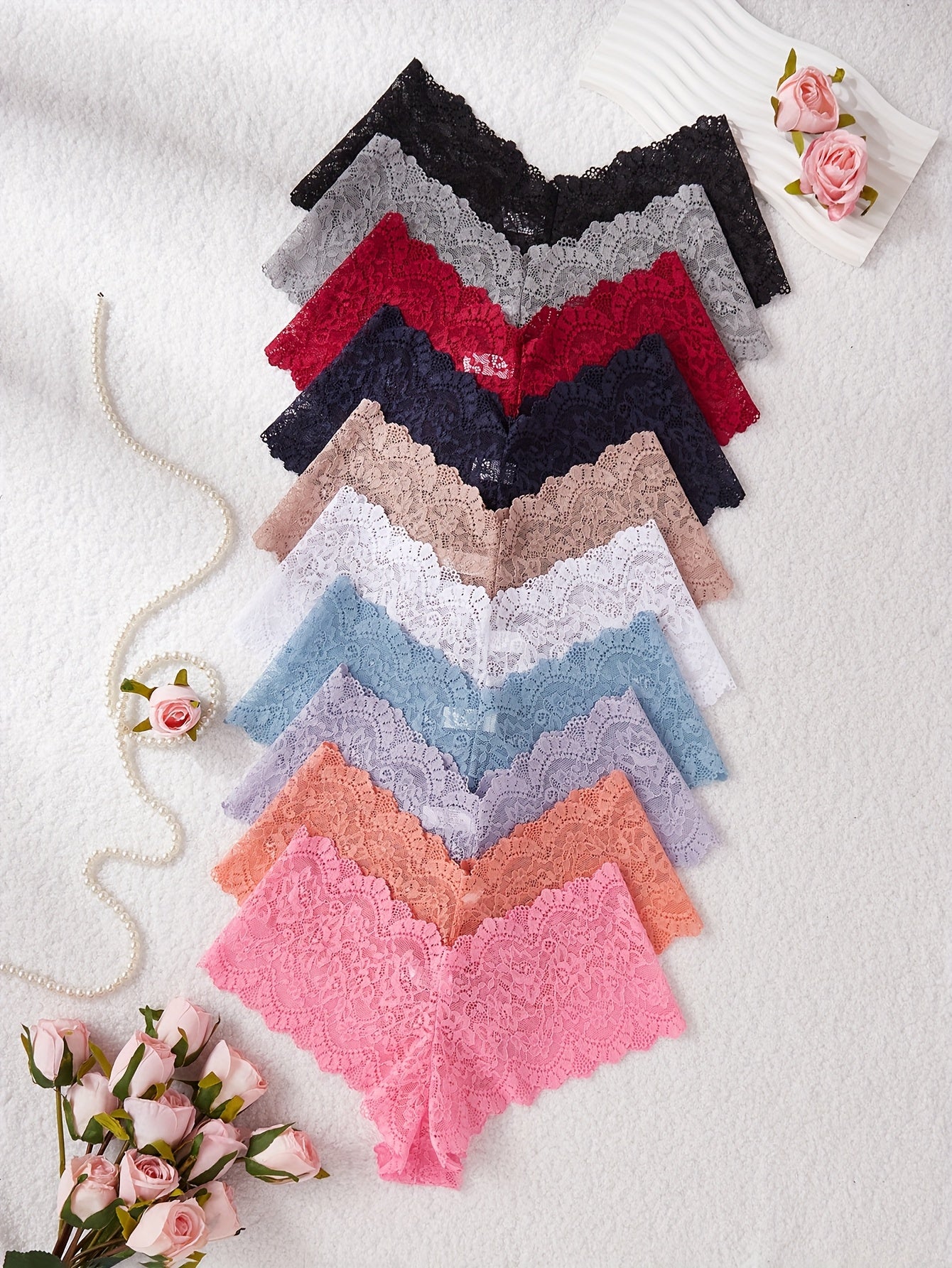 womens lace   boxer shorts 10 pack | temu Temu
