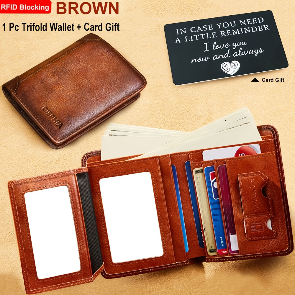 rfid leather wallet fathers day gifts men rfid blocking