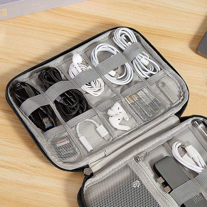 1pc travel cable organizer case multi pocket electronic
