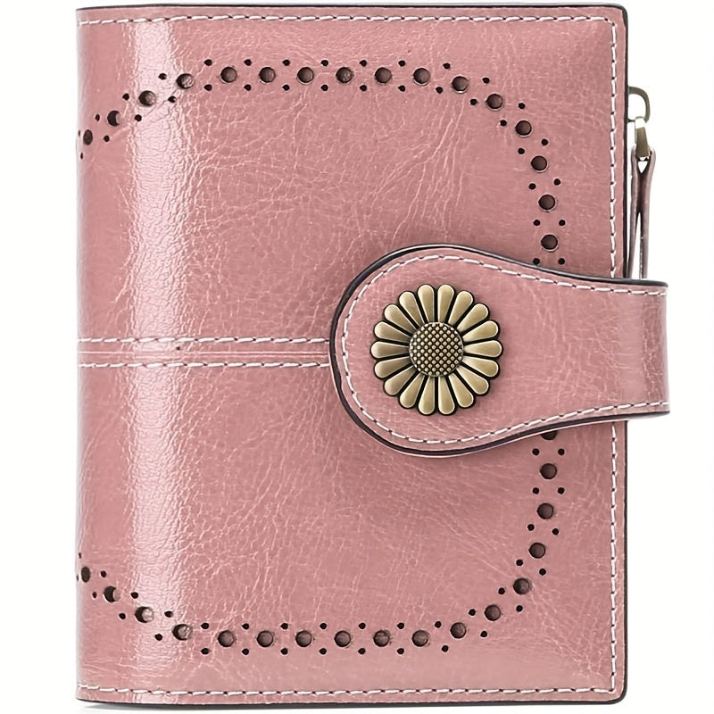 ladies short wallet card holder rfid anti theft coin purse