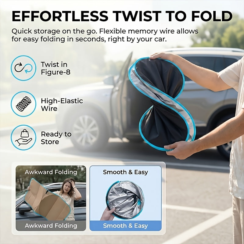 thick durable car sunshade front gear multi layer sunshade