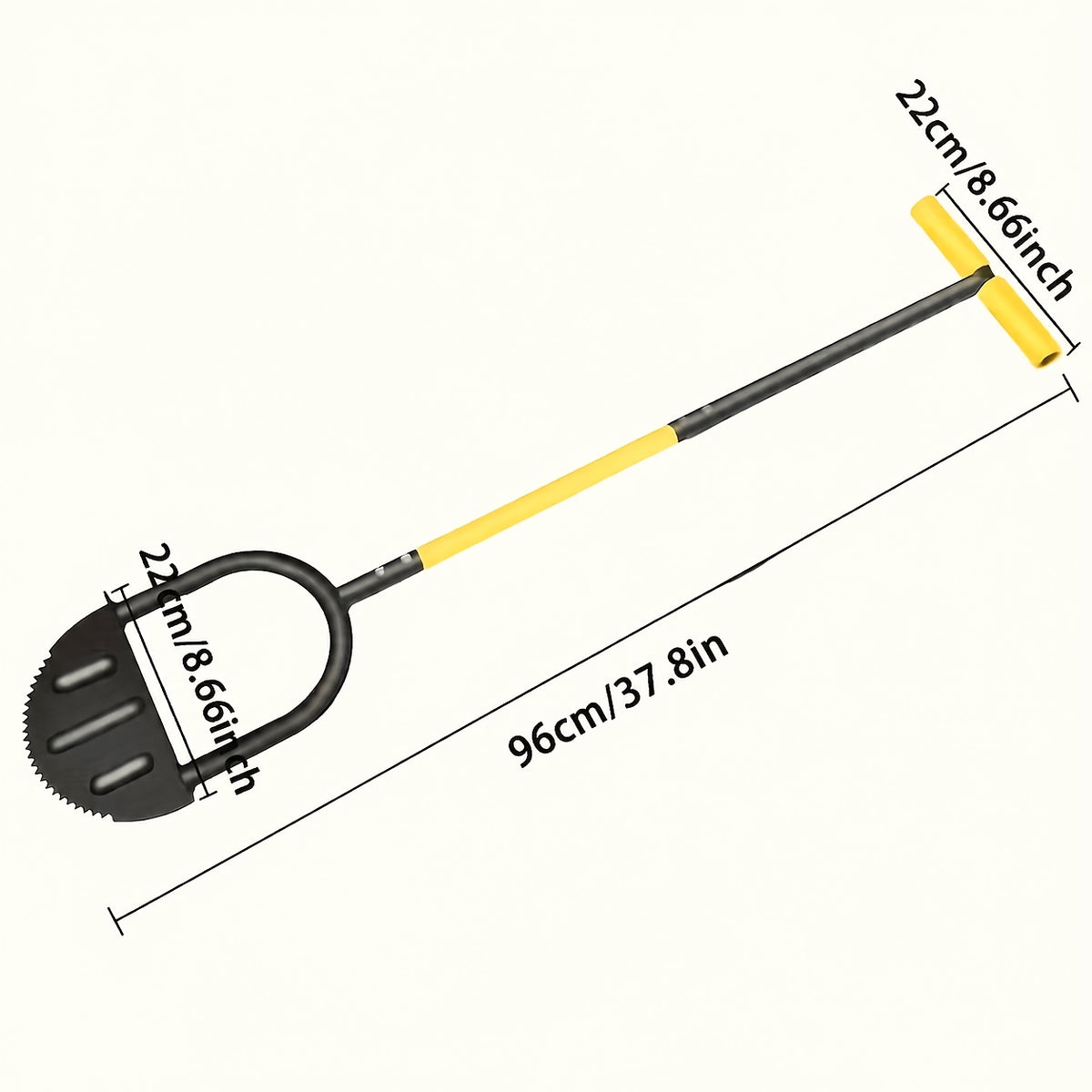 manual edge cutting shovel handle half lawn edge cutting