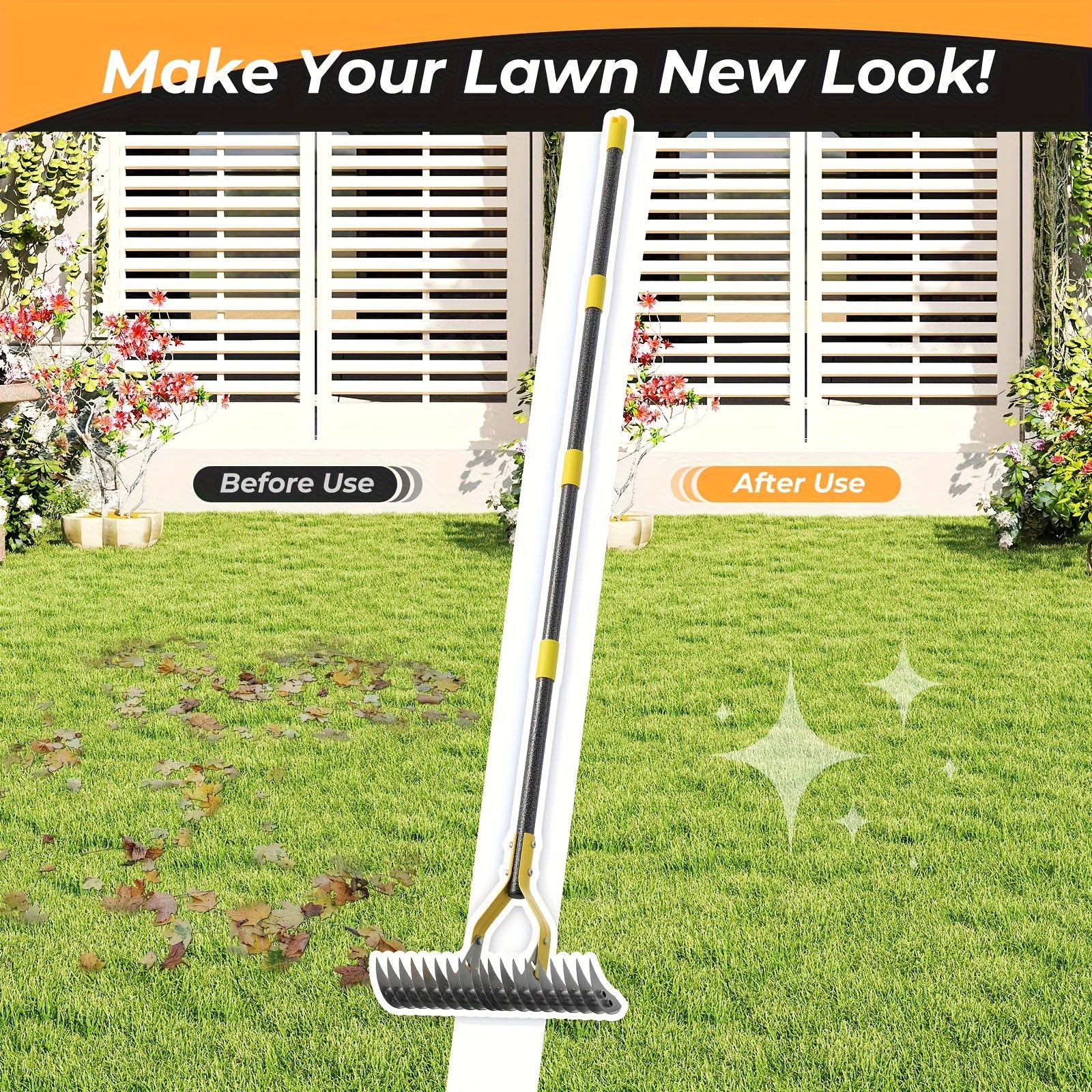 thatch rake lawn   15in thatching rake