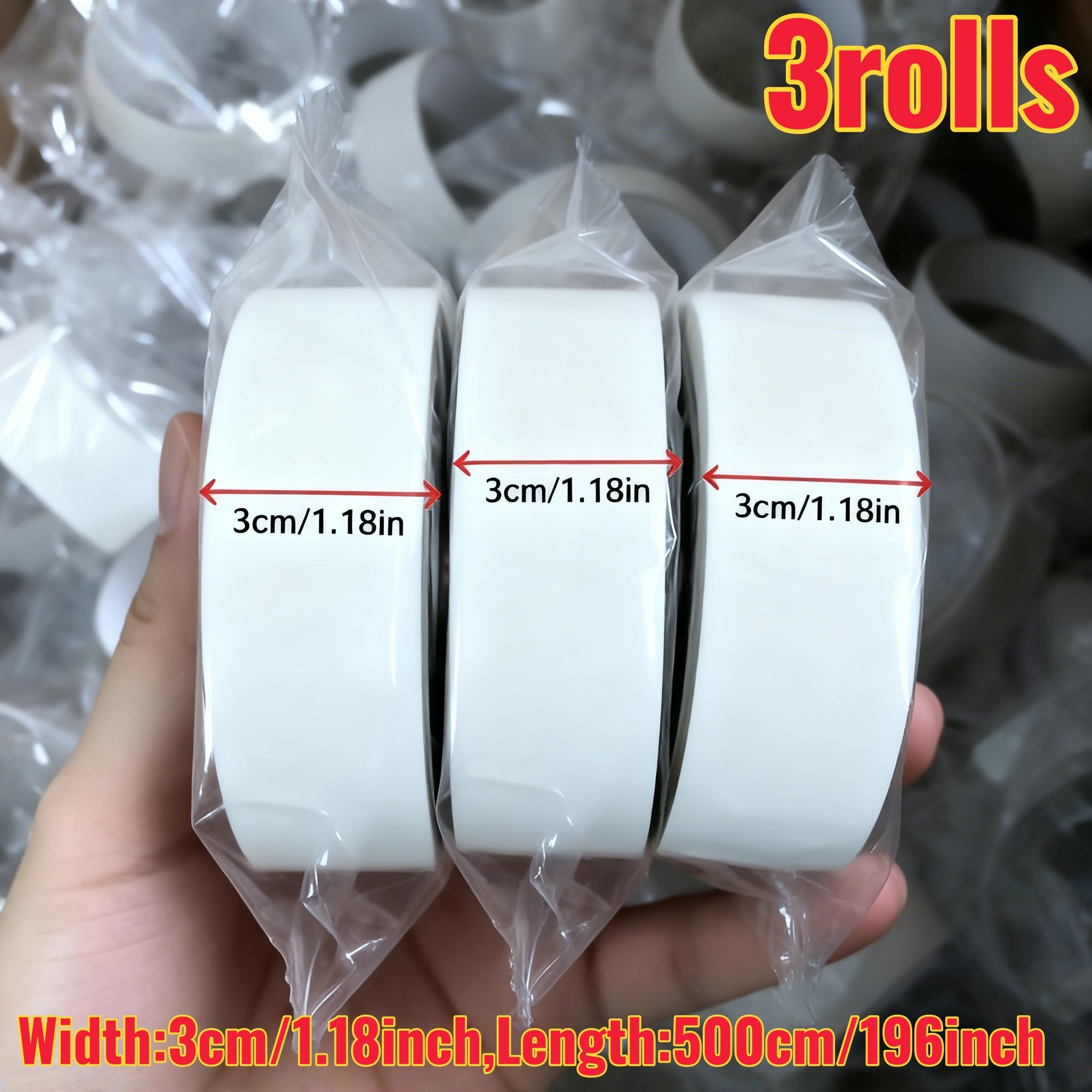 3 rolls 500cm winter draft proof sealing tape 1 18 inch