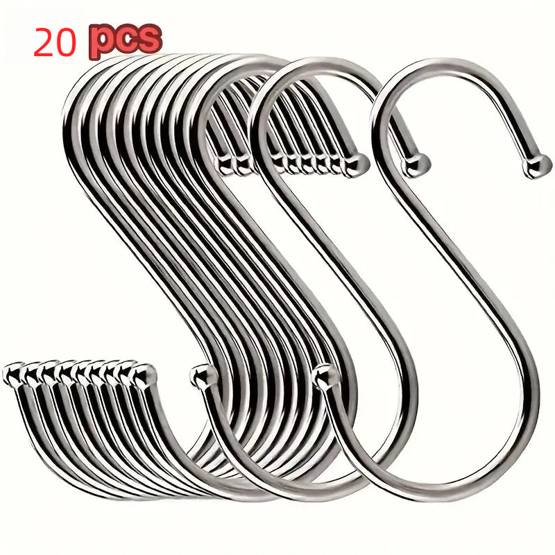 20pcs heavy duty stainless steel s hooks   kitchen