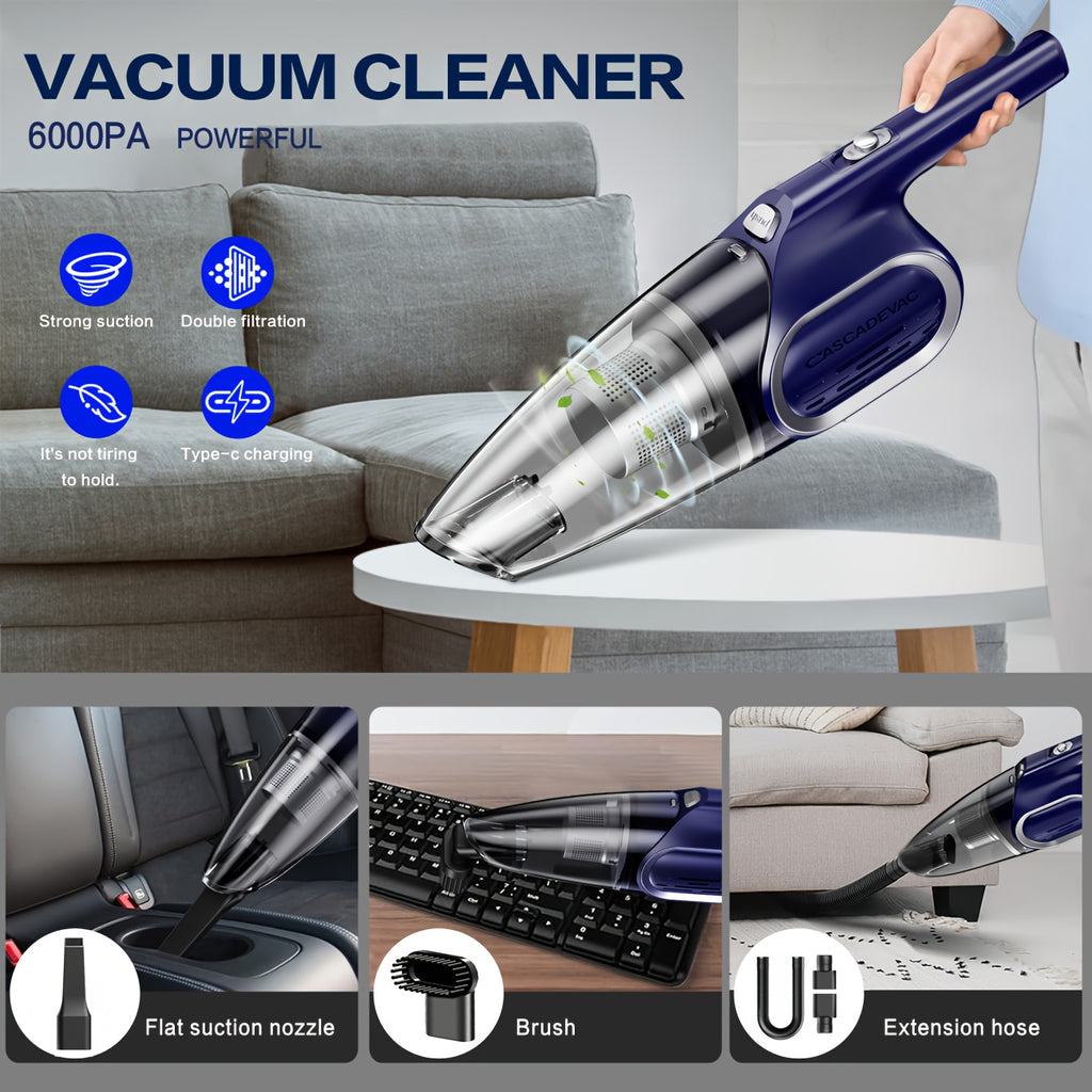 portable household vacuum cleaner 6000pa powerful suction
