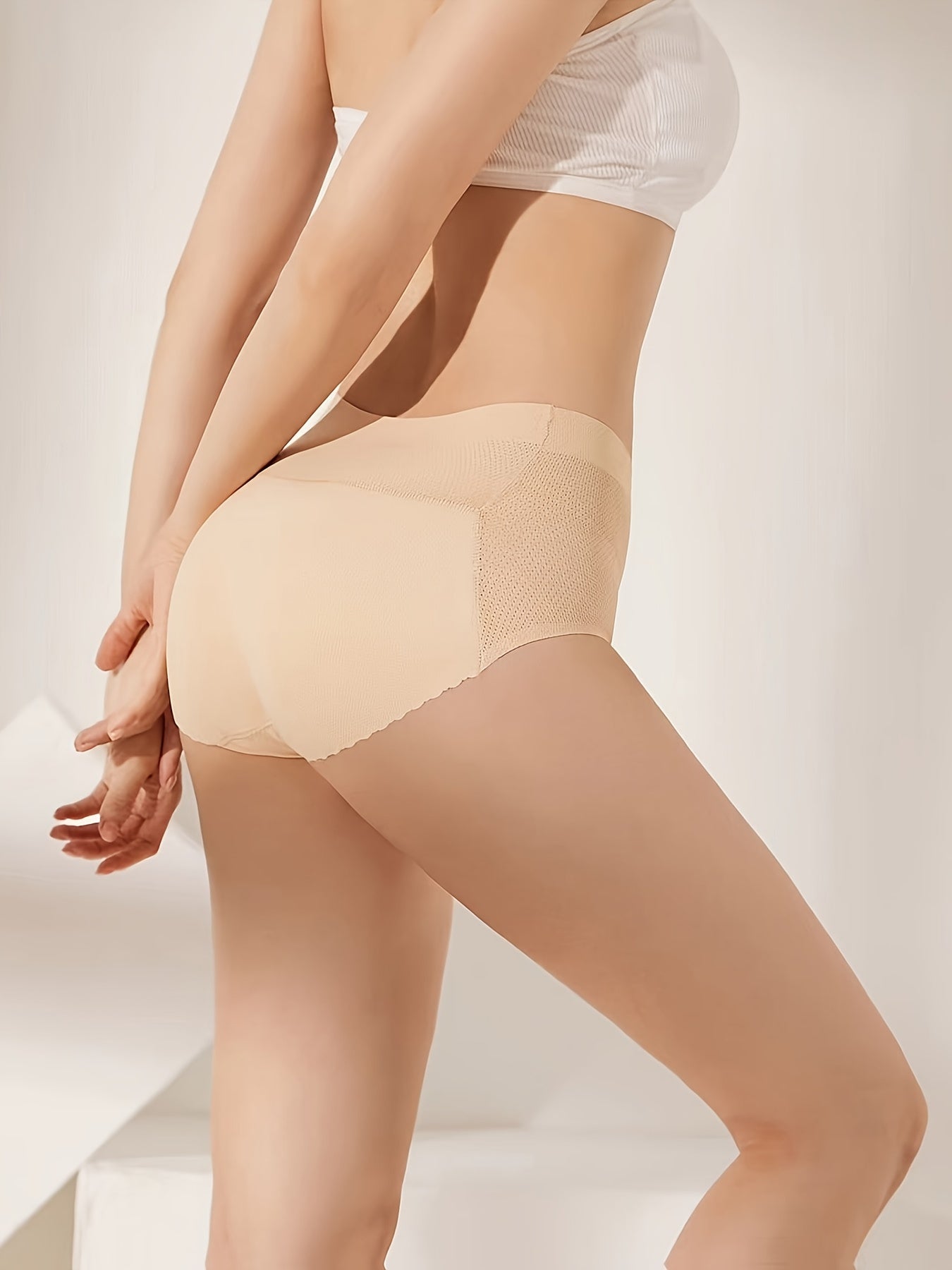 womens   lifting panties     pads peach