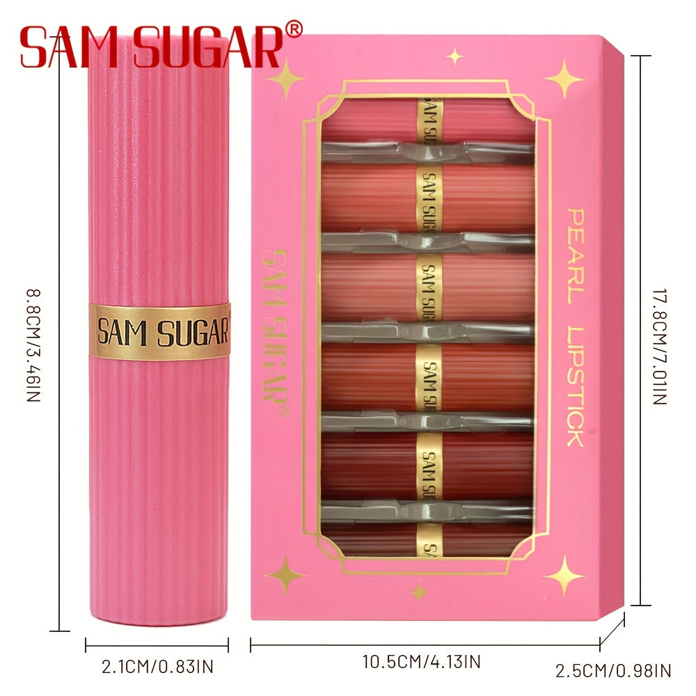 new product lipstick makeup set six pearlescent