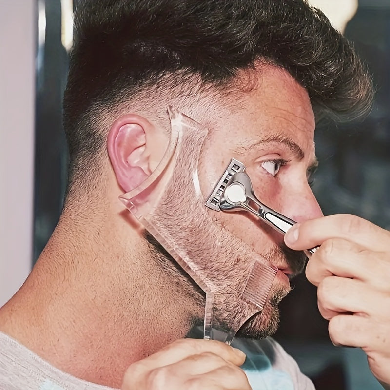 creative beard styling comb mens beard template beard