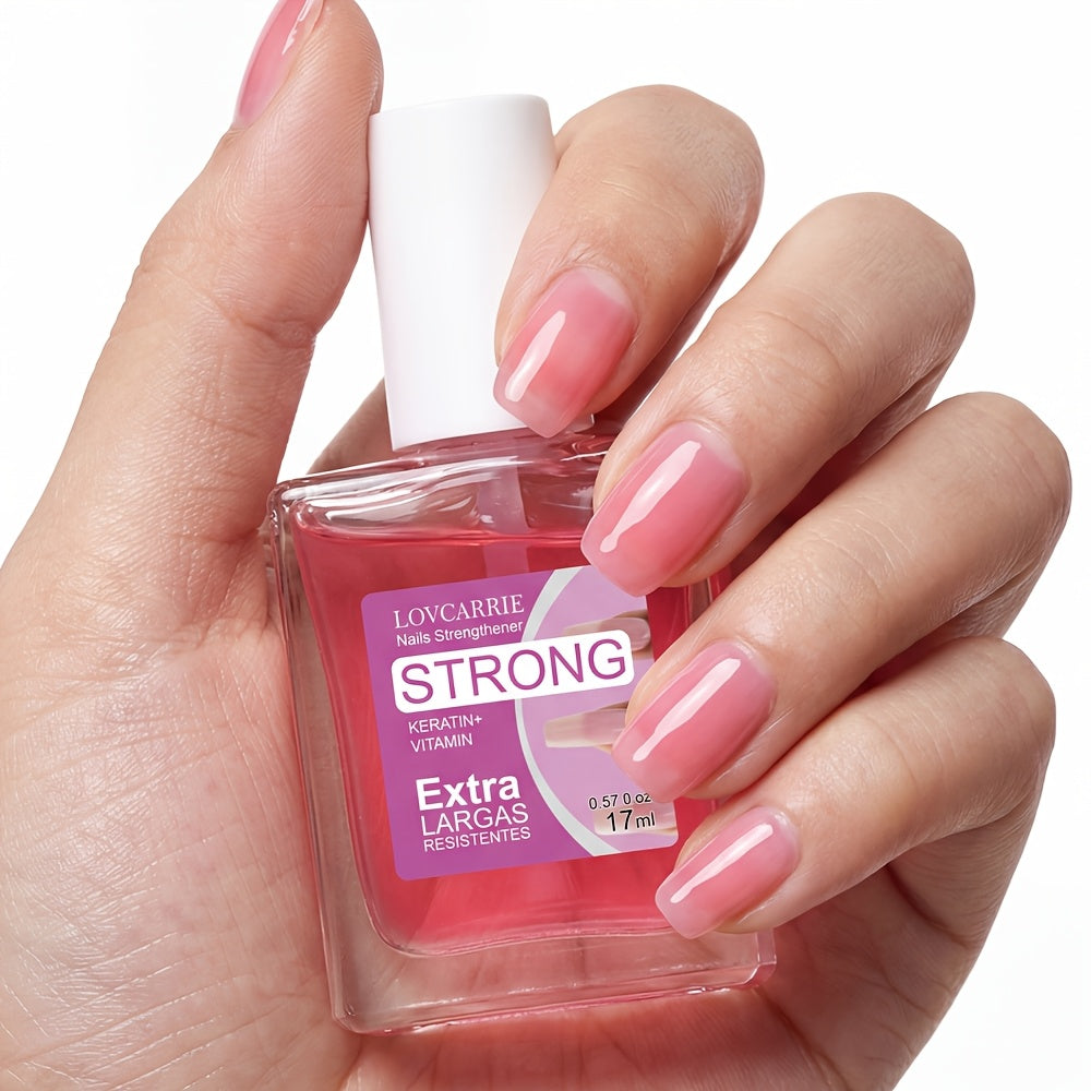 clear pink nail strengthener keratin