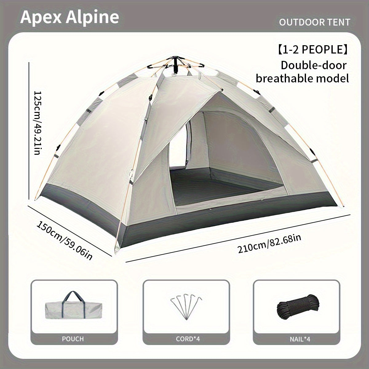 automatic   camping tent windproof sun resistant suitable