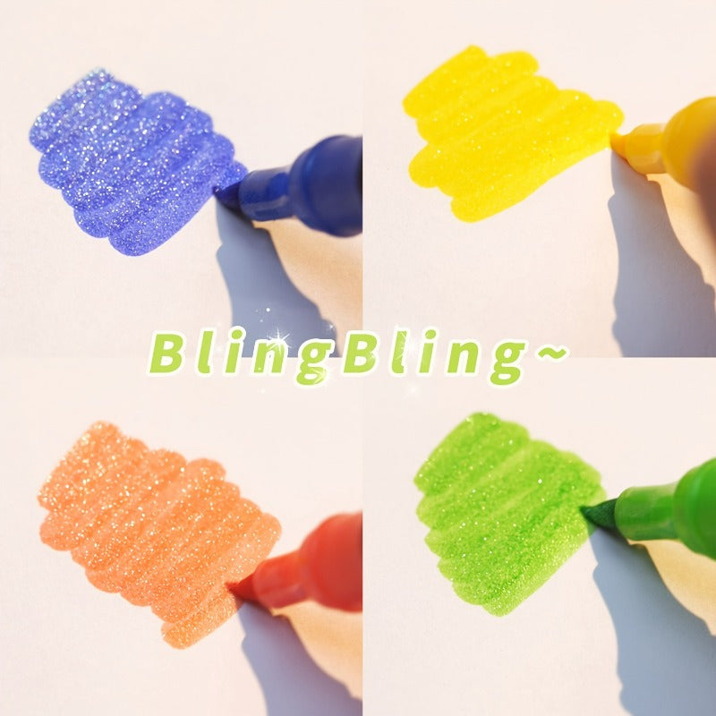 24   dual tip glitter pen set glitter